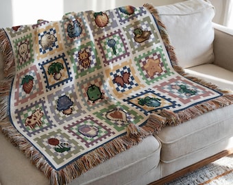 Stardew Valley Blanket, Stardew Blanket, Stardew Cozy Woven Blanket, Cozy Gamer Gift