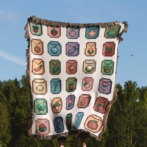 Stardew Valley Blanket, Stardew Blanket, Stardew Cozy Woven Blanket, Cozy Gamer Gift