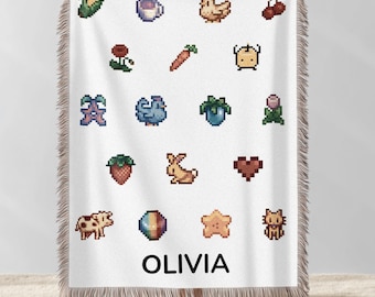 Regalo personalizado de Stardew Valley, manta personalizada de Stardew Valley, manta de Stardew Valley