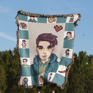Stardew Valley Blanket, Stardew Blanket, Stardew Shane, Stardew Bachelor, Stardew Cozy Woven Blanket, Cozy Gamer Gift