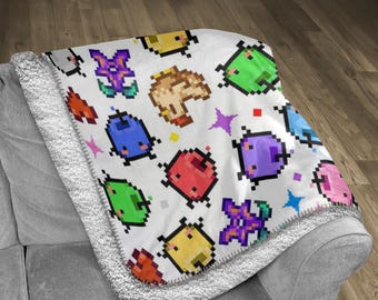 Manta de Stardew Valley, manta de Stardew, regalo de Stardew, regalo acogedor para gamers, manta de forro polar Sherpa