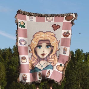 Stardew Valley Blanket, Stardew Blanket, Stardew Haley, Stardew Bachelorette, Stardew Cozy Woven Blanket, Cozy Gamer Gift, Stardew Gift