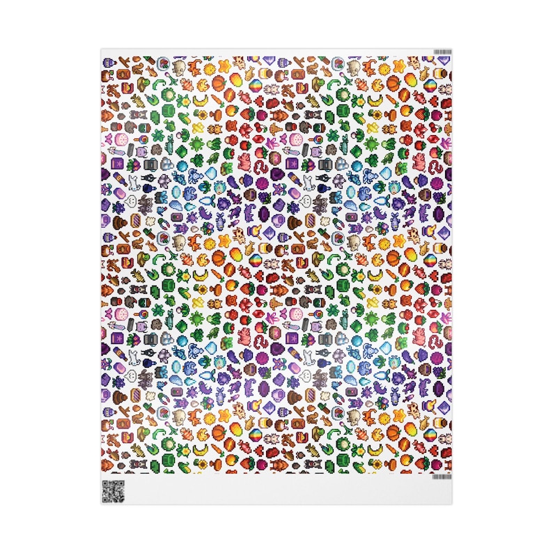 Papier do pakowania Stardew Valley, Papier do pakowania prezentów Stardew Valley, Urodziny Stardew Valley, Przytulny prezent dla gracza, Prezent Stardew zdjęcie 9