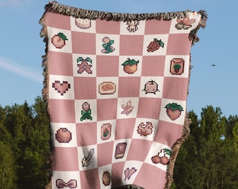 Stardew Valley Blanket, Stardew Blanket, Stardew Cozy Woven Blanket, Cozy Gamer Gift