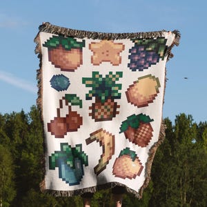 Stardew Valley Blanket, Stardew Blanket, Stardew Cozy Woven Blanket, Cozy Gamer Gift