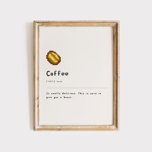 Stardew Valley Wall Art, Stardew Valley Art, Stardew Art Print, Stardew Valley Gift, Coffee Art