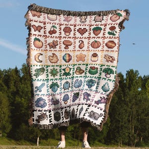 Stardew Valley Blanket, Stardew Blanket, Stardew Cozy Woven Blanket, Cozy Gamer Gift