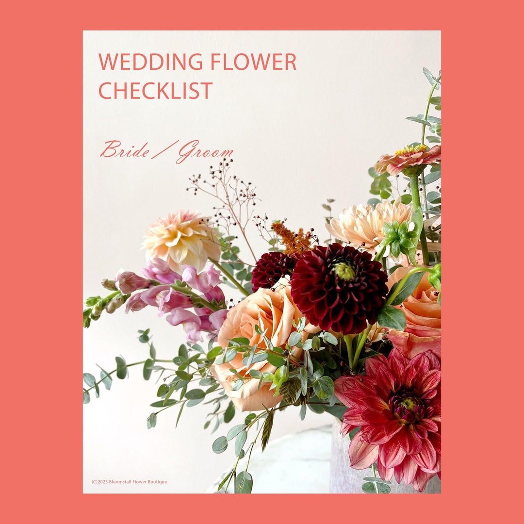 Wedding Flower Checklist Comprehensive List to Present to Potential Wedding Florists for Wedding