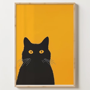 Cat Poster, Cat Wall Art, Animal Art Print, Bathroom Art, Cat Lover Gift, Animal Poster, Cat Art, Pet Portrait, Home Decor, cat-49
