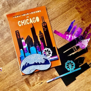 Chicago Skyline 3D Card (customize)