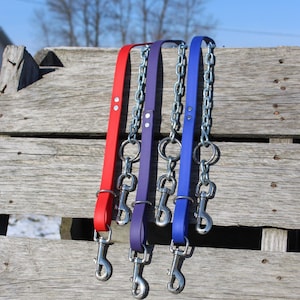Biothane & Chain Dog Leash – Heavy Duty Waterproof Hybrid