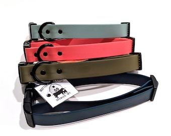 Adjustable Biothane Dog Collar – Waterproof, Odor-Resistant, 16in to 24in neck size