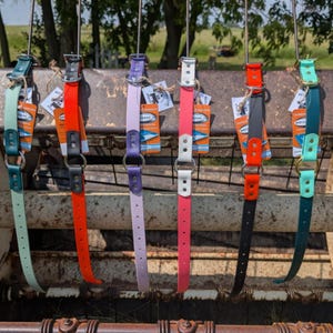 The Two-Toned - Biothane Dog Collar with Ring in Center - Waterproof, Easy to clean