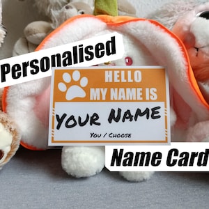 Ciao, mi chiamo... | Carta di nome, distintivo per furry