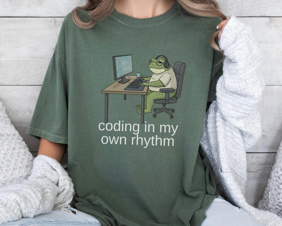 Frog Coding Personalized Programmer Frog Shirt, Custom Name Coding Frog Tee, IT ...