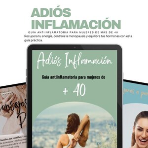 Goodbye Inflammation: An Anti-inflammatory Guide for Women Over 40 in Spanish, E-book for Perimenopause, Nutrition in Menopause, Health image 1