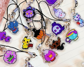 Spökliknande Pokes Phone Charm mini nyckelring