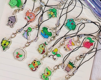 Grassoort Pokes Phone Charm mini-sleutelhanger