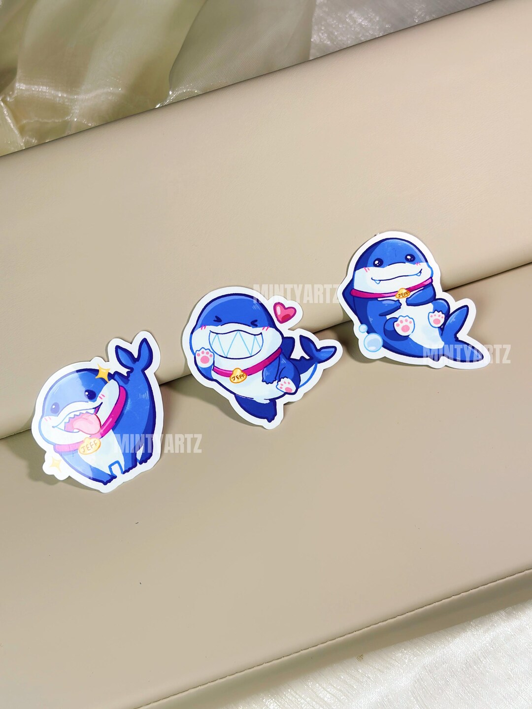 Jeff Shark Vinyl Stickers - Etsy
