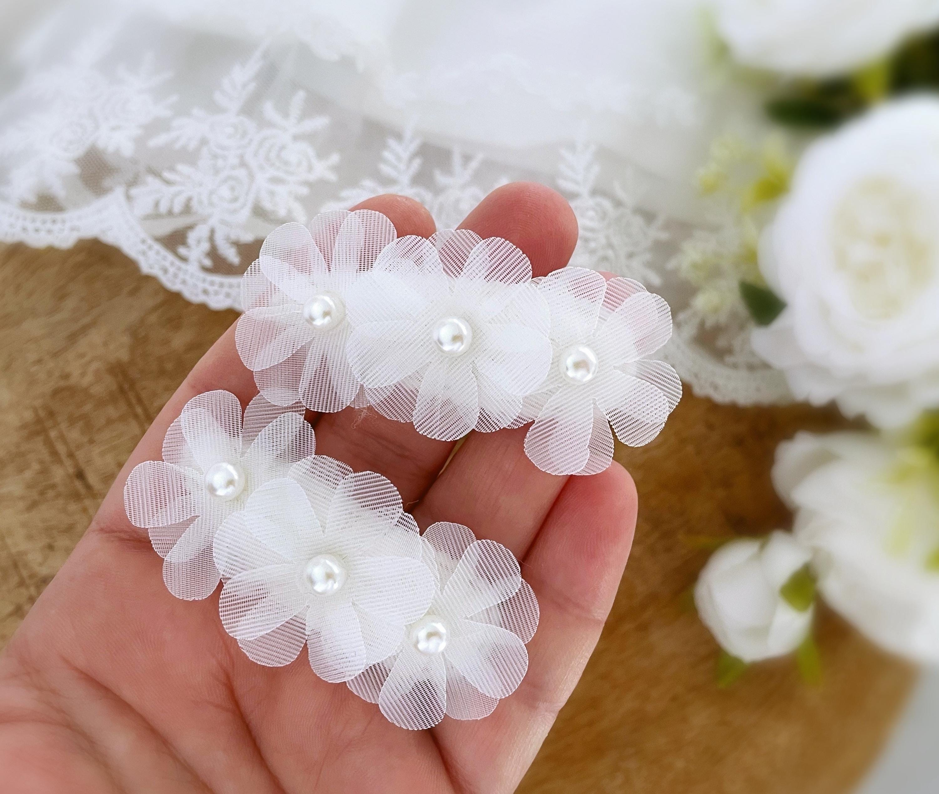 Pearl & Daisy Hair Clip Set — Cream and White Statement Hair Accessories Ivory and Co Pearl Blossom Statement Pearl Cluster Hair Clip main image 2