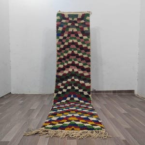 Checkered Moroccan Rug,Beni Ourain rug,Moroccan Rug,Wool Rug, Moroccan Handmade rug,Checkered runner rug, Colorful Checkered Rug,Custom rug
