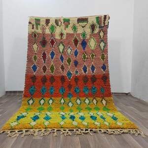 Custom Fabulous Boujad Rug, Authentic Moroccan Rug, Azilal rug, Abstract Multicolored Carpet, Handmade Moroccan Rug, Bohemian rug