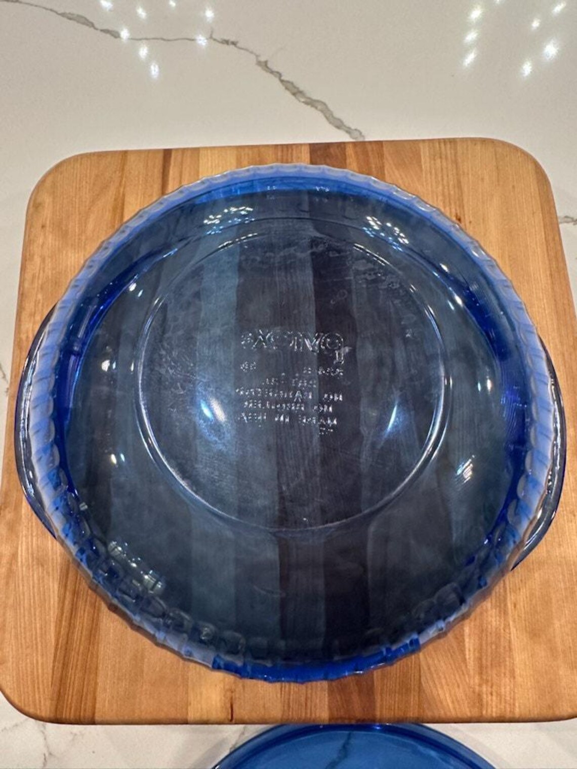 Vintage Cobalt Blue Pyrex 2-quart Round Casserole With Lid – Ribbed ...