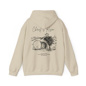 He Is Risen Christian Faith Hoodie