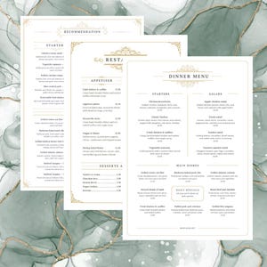 Elegant & Modern Restaurant Digital Menu Template | Fully Customizable Digital Canva Design for Cafés, Restaurants, and Catering Services