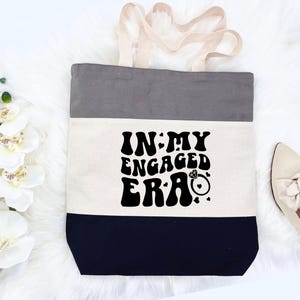 In My Engaged Era totebag, Future Mrs Fiancé Tote Bag, Bridal Shower Gift, Bachelorette Bride Tote Bag, Bride Tote Bag, Engagement Gift