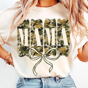 Glitter Camo Mama Png: Retro Varsity Design (Digital Download)