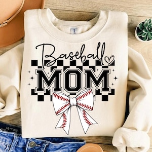 Mamá de béisbol PNG SVG a cuadros, Mamá de béisbol, Sublimación de mamá a cuadros, Lazo de coqueta de béisbol, Lazo de béisbol, Mamá de béisbol retro PNG