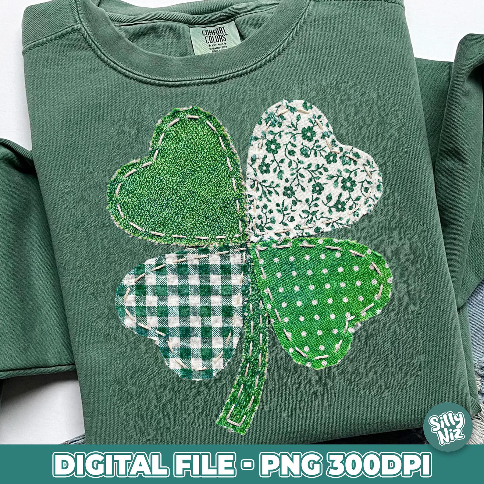 Patchwork Shamrock PNG, St Patricks Day Graphic (digital Download) - Etsy