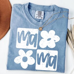 Floral Checker Mama PNG: Trendy Sublimation Design (Digital Download)