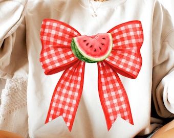 Kokette Wassermelone PNG: Preppy Summer Floral (Digitaler Download)