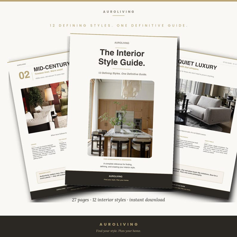 Interior Design Style Guide PDF | 12 Interior Styles Explained | Modern ...
