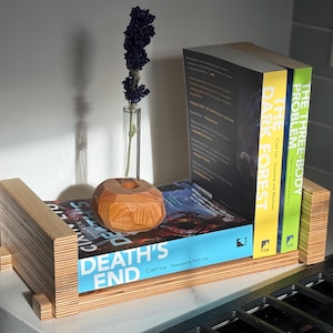 Bookshelf- Handmade end grain plywood bookshelf - Book Display - Book Nook - book stand