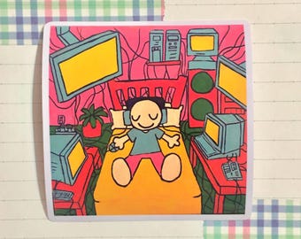 Surronded by Friends 2.5&quot; Sticker