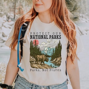 Protect Our National Parks Comfort Colors® Shirt, Resist Anti Trump, Bear National Parks, Support National Parks Tee, Subtle Anti Trump