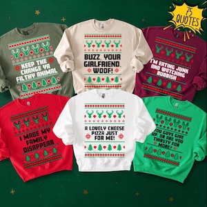 Home Alone Family Matching Christmas Sweatshirt, 75 Quotes , Christmas Home Alone Movie Sweater, Christmas Group Sweat, Family Christmas