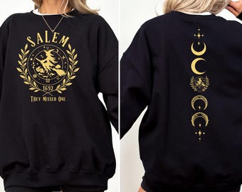 1692 Salem, ze hebben er één gemist, shirt Salem Witch, hoodie Salem 1692, Halloween-sweater, Halloween Witchy Vibes-sweater