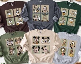 Bluza Safari Mickey i Przyjaciele, Sweter z Myszką Minnie w panterkę, Bluza Animal Kingdom, Bluza z okrągłym dekoltem Myszka Minnie, Bluza z kapturem Disney Safari 2026