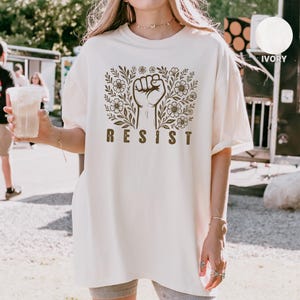 90s Vintage Resist Comfort Colors® Shirt, Y2k Resist Shirt, Feminist Political Protest Shirt, Anti Trump Shirt, LGBT Rights, Gender Equality