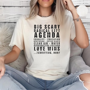 Radical Left Agenda Comfort Colors® Shirt, Anti-Trump Protest Tee, Progressive Political Shirt, Liberal Protest Shirt Equality Statement Tee