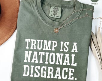Trump Is A National Disgrace Comfort Colors® Shirt, Anti Trump Shirt, Anti Fascism Shirt, Abolish ICE Tee, Protest TShirt, Ice Out Of LA Tee
