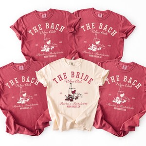 The Bach Wine Club Bachelorette Comfort Colors® Shirts, Social Bach Club Tee, Hen Party Shirts, Bachelorette Party Shirts, Vino Before Vows