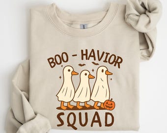 Boo-havior Squad Sweatshirt, Halloween ABA Therapist Sweatshirt, RBT BCBA Squad Sweats, Halloween Goose Hoodie, Behavior Tech Sweatshirt