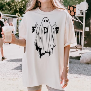 FDT Ghost Comfort Colors® Shirt, Anti Trump Halloween Shirt, Anti Maga Tee, Political Shirt, Halloween Activist Shirt, Subtle Protest Tee