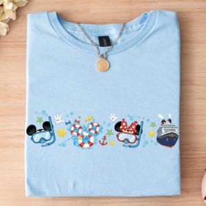 Disney Cruise Line Mickey Minnie Watercolor T-Shirt, Disney Wish Treasure Fantasy Dream Shirt, Disneyland Cruise Matching Family T-Shirt