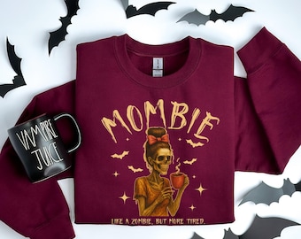 Mammatröja, Som en zombie men mer trött tröja, Mamma Halloween-tröja, Zombiemamma, Mammatröja för Halloween, Mammaströja